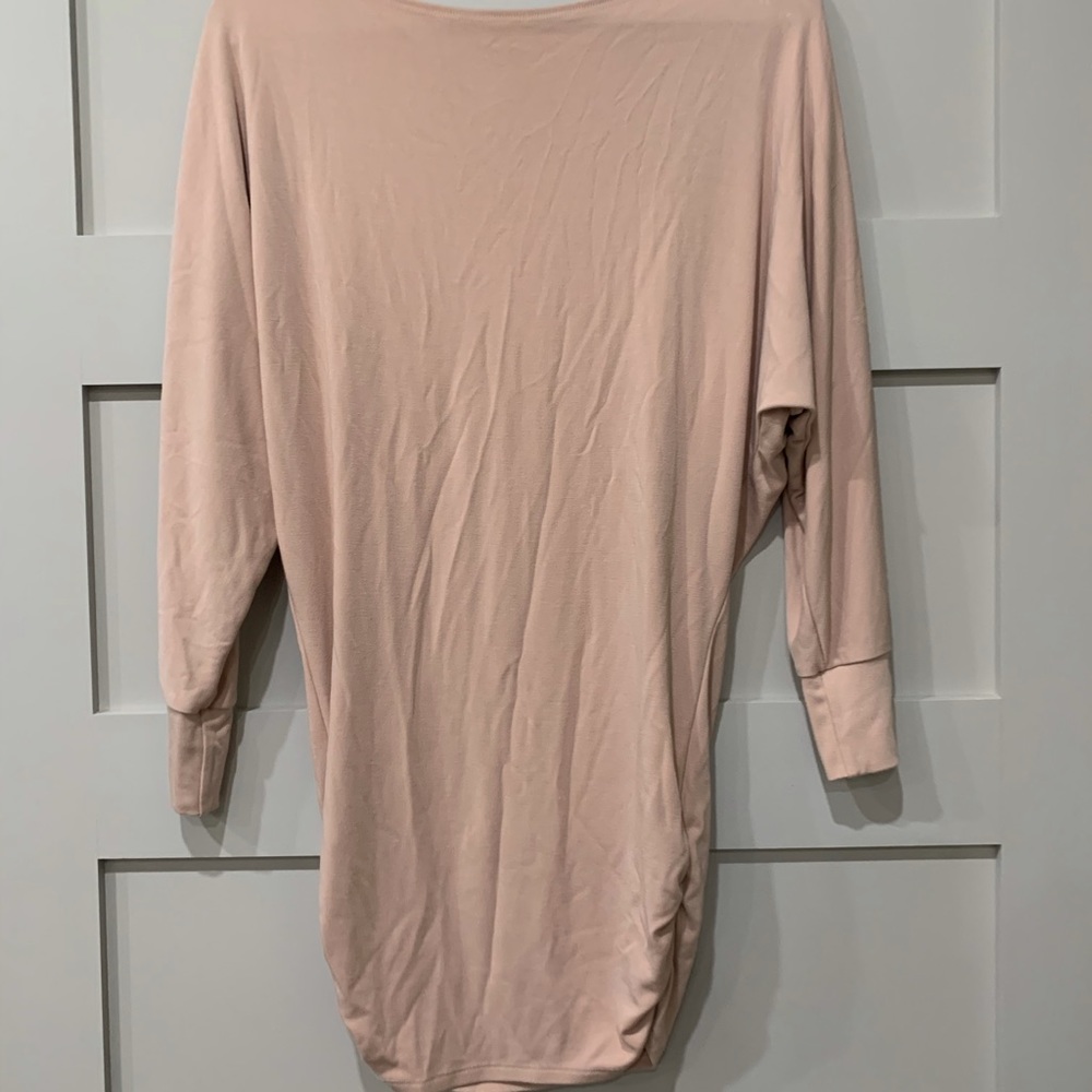 High neck long sleeve dress.